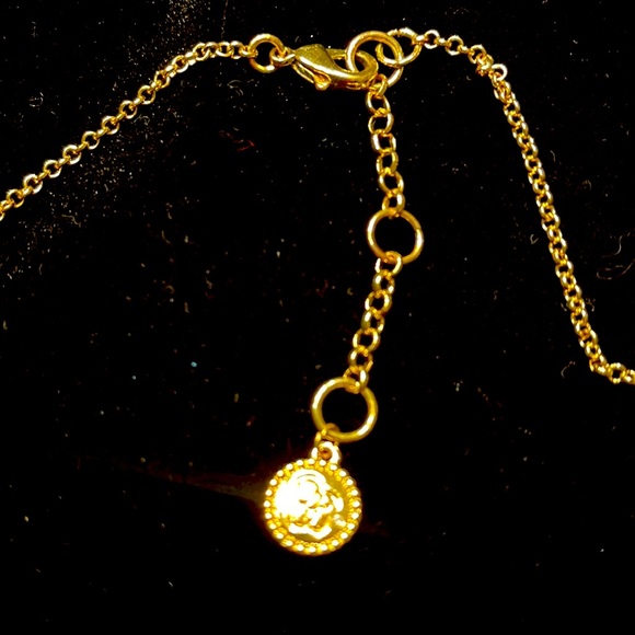 Gold necklace with an arc of bling. - Picture 3 of 3
